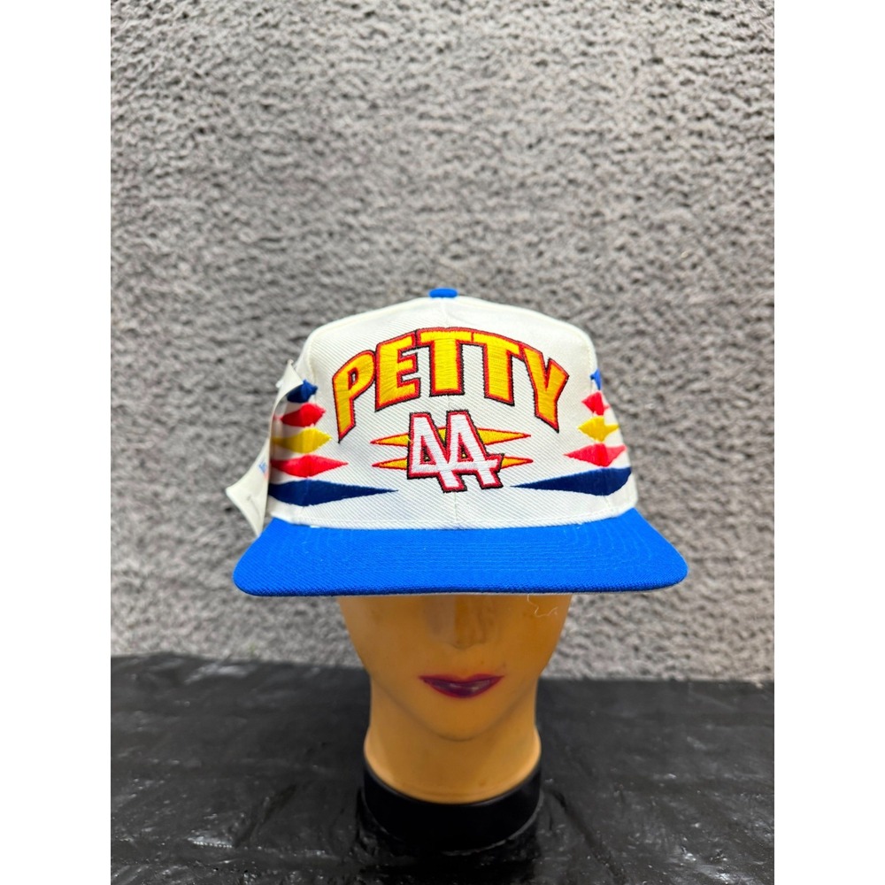 Vintage 90s Logo Athletic Nascar Kyle Petty #44 Snapback Hat White One Size NWT